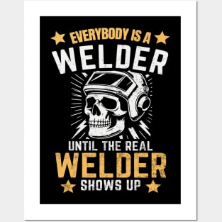 Welder Skull Funny Quotes Welding Retro Posters and Art